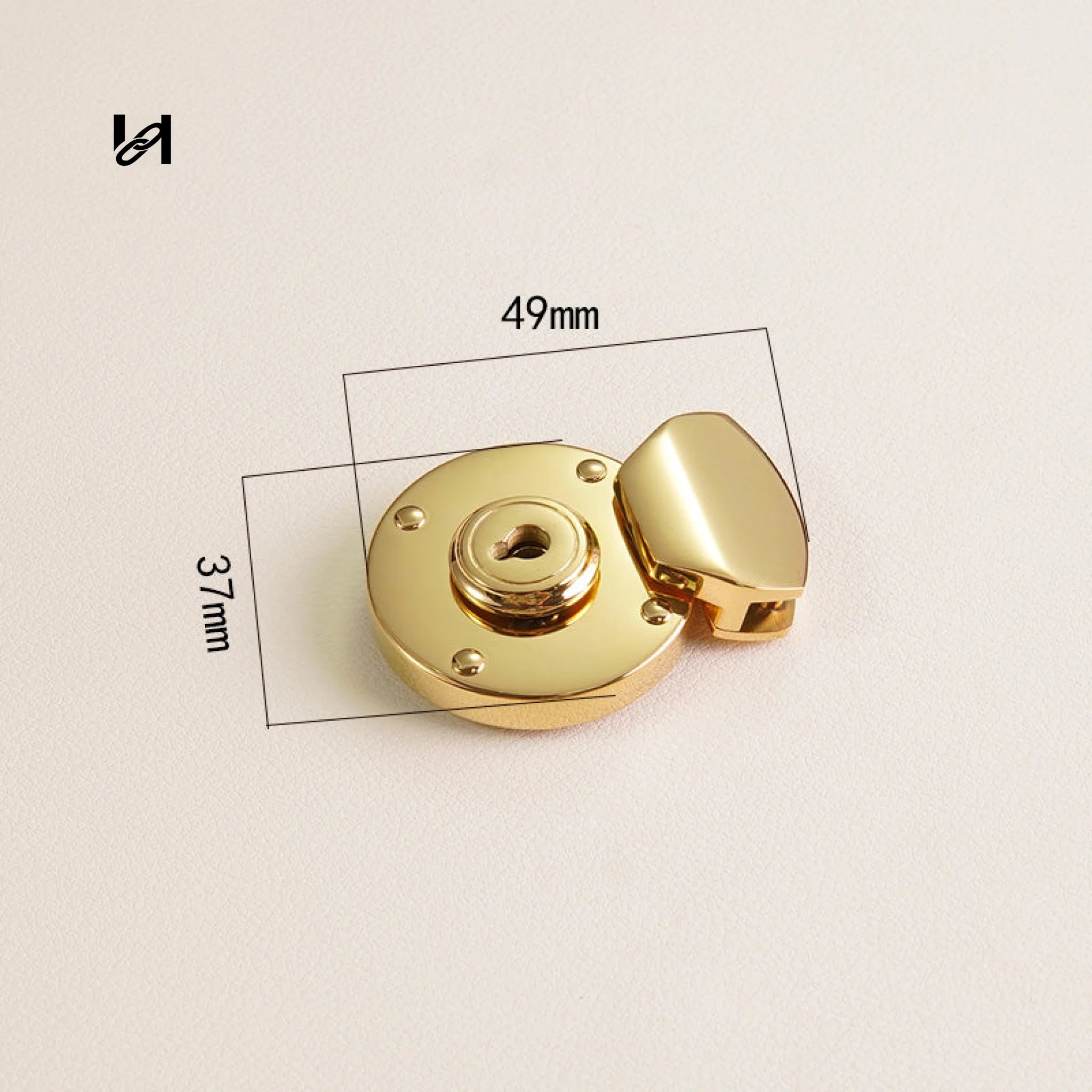 316L Stainless Steel Round Twist Lock – Leather Handbag & Purse Turn Lock Clasp Hardware