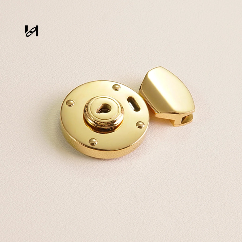316L Stainless Steel Round Twist Lock – Leather Handbag & Purse Turn Lock Clasp Hardware