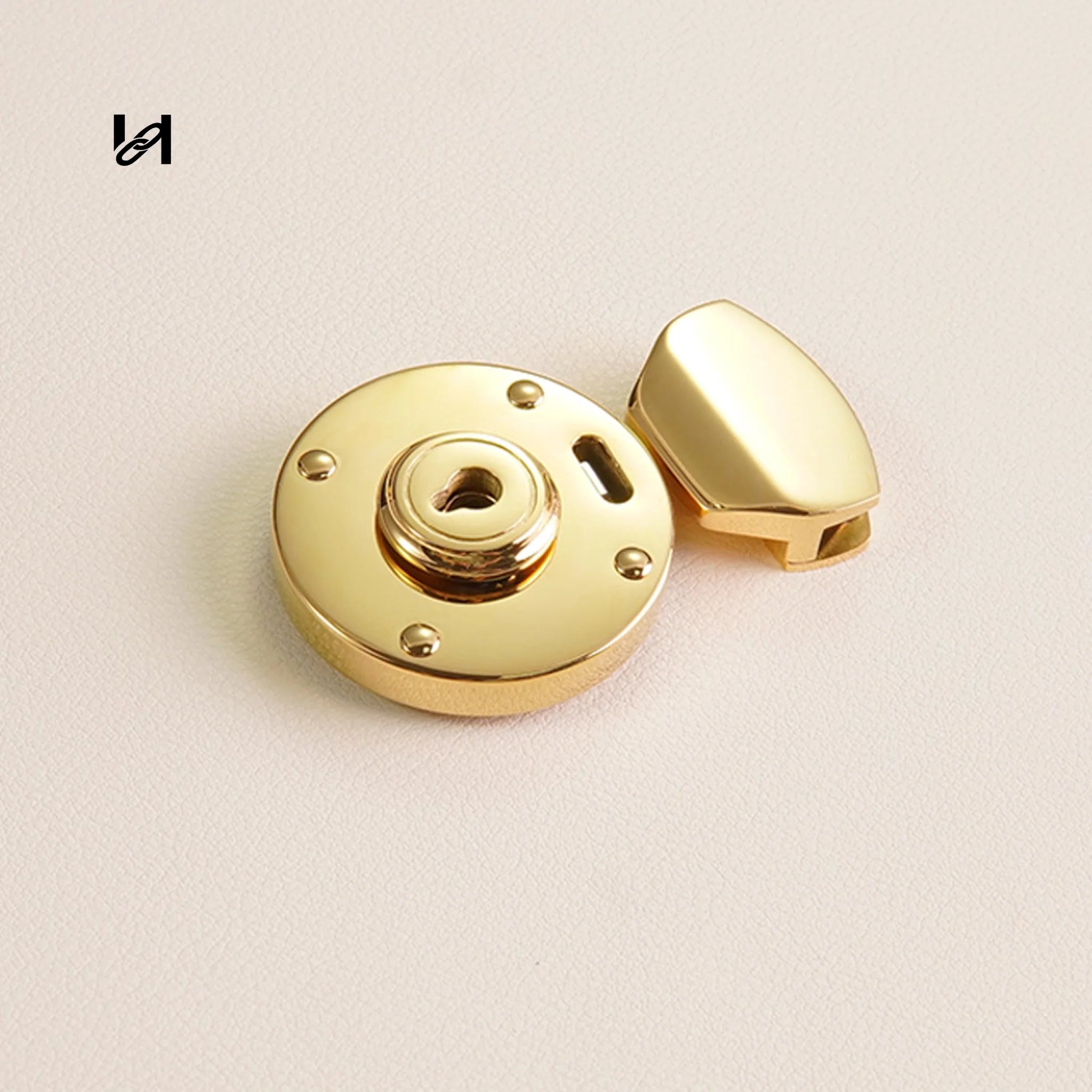 316L Stainless Steel Round Twist Lock – Leather Handbag & Purse Turn Lock Clasp Hardware