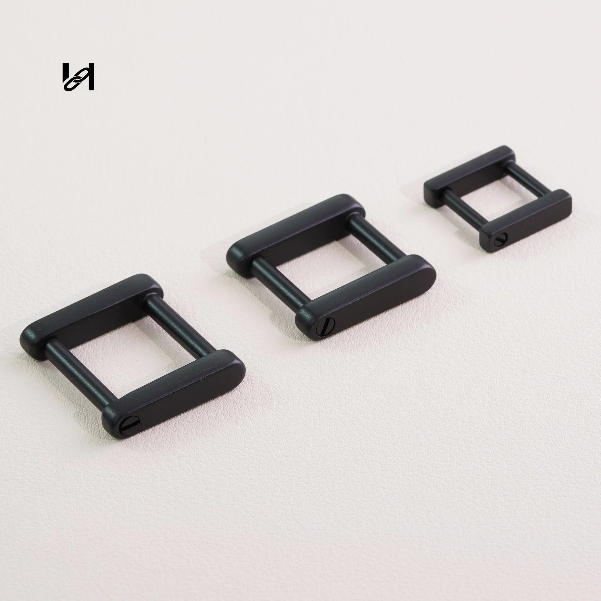 316L Stainless Steel Screw Square Ring | 24K Gold Plated / Silver / Sandblasted Black | Leather Strap Bag Hardware