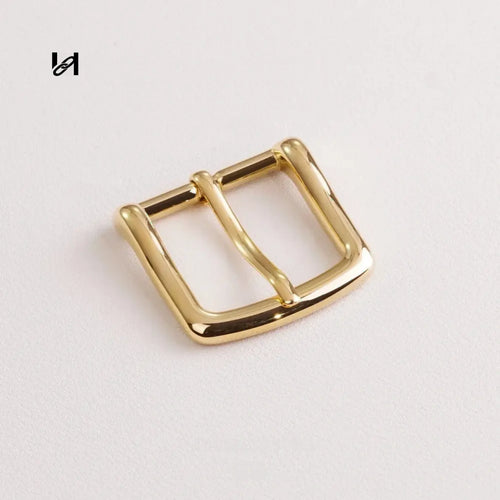 Stainless steel square-curve belt buckle - Gold - hardware