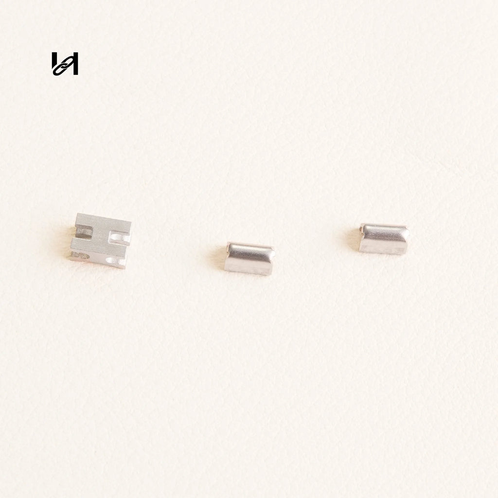 #5 Zipper Slider & Stop&Puller - #5 Stop / Silver - hardware