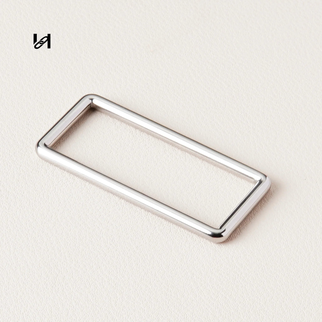 50mm 316L Stainless Steel Square Ring, Shoulder Strap & Webbing Connector - 50mm / silver - hardware