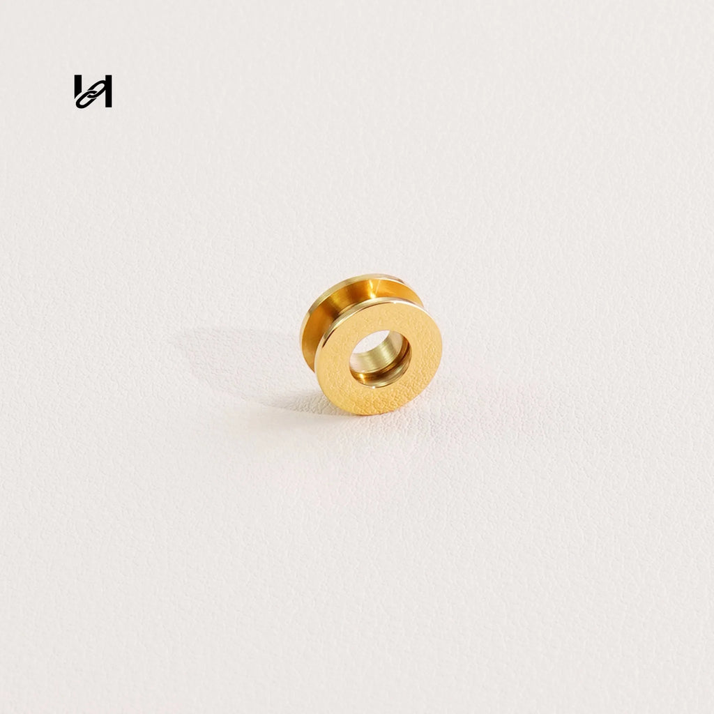 6.5mm Double-Sided Flat Eyelet – Stainless Steel CNC Machined Hardware - gold
