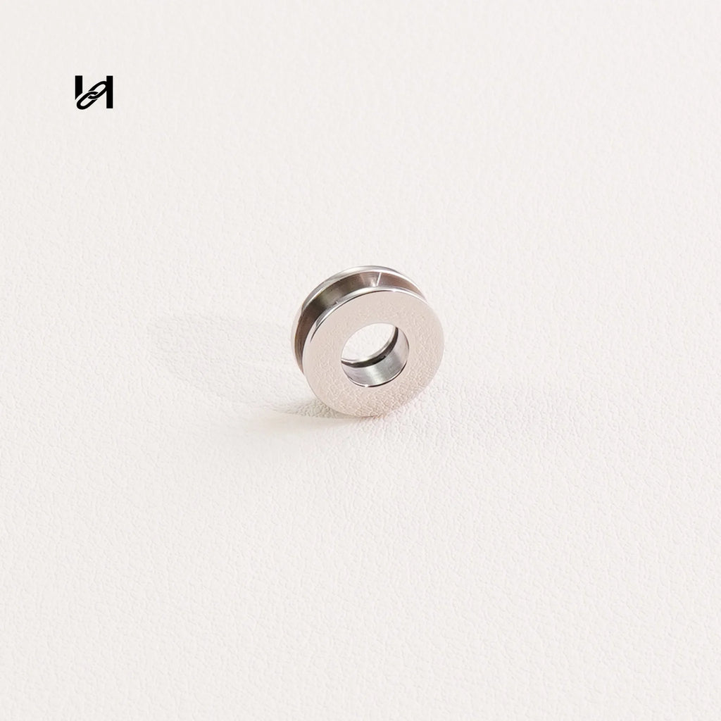 6.5mm Double-Sided Flat Eyelet – Stainless Steel CNC Machined Hardware - silver