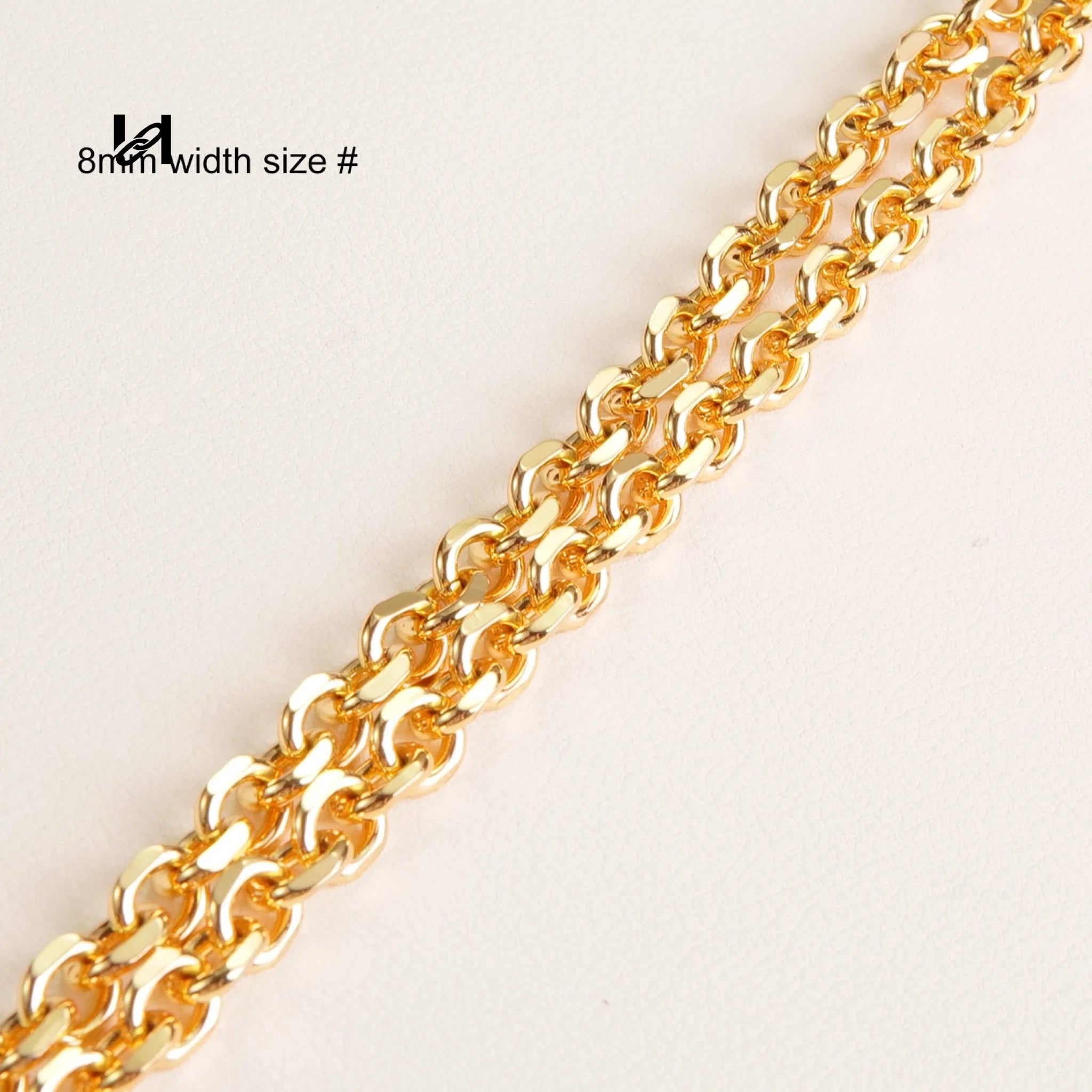6mm & 8mm width round chain - Gold / 8mm width chian only
