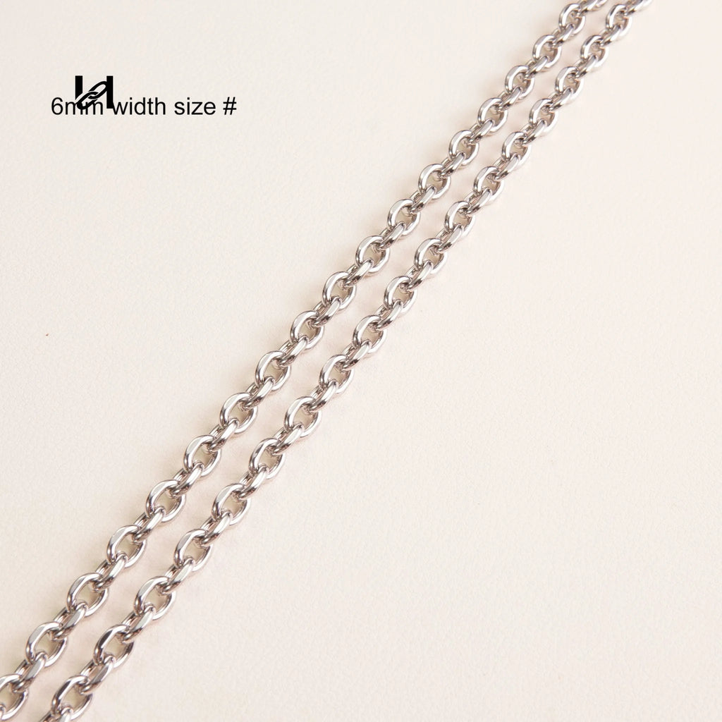 6mm & 8mm width round chain - Silver / 6mm width Chian only