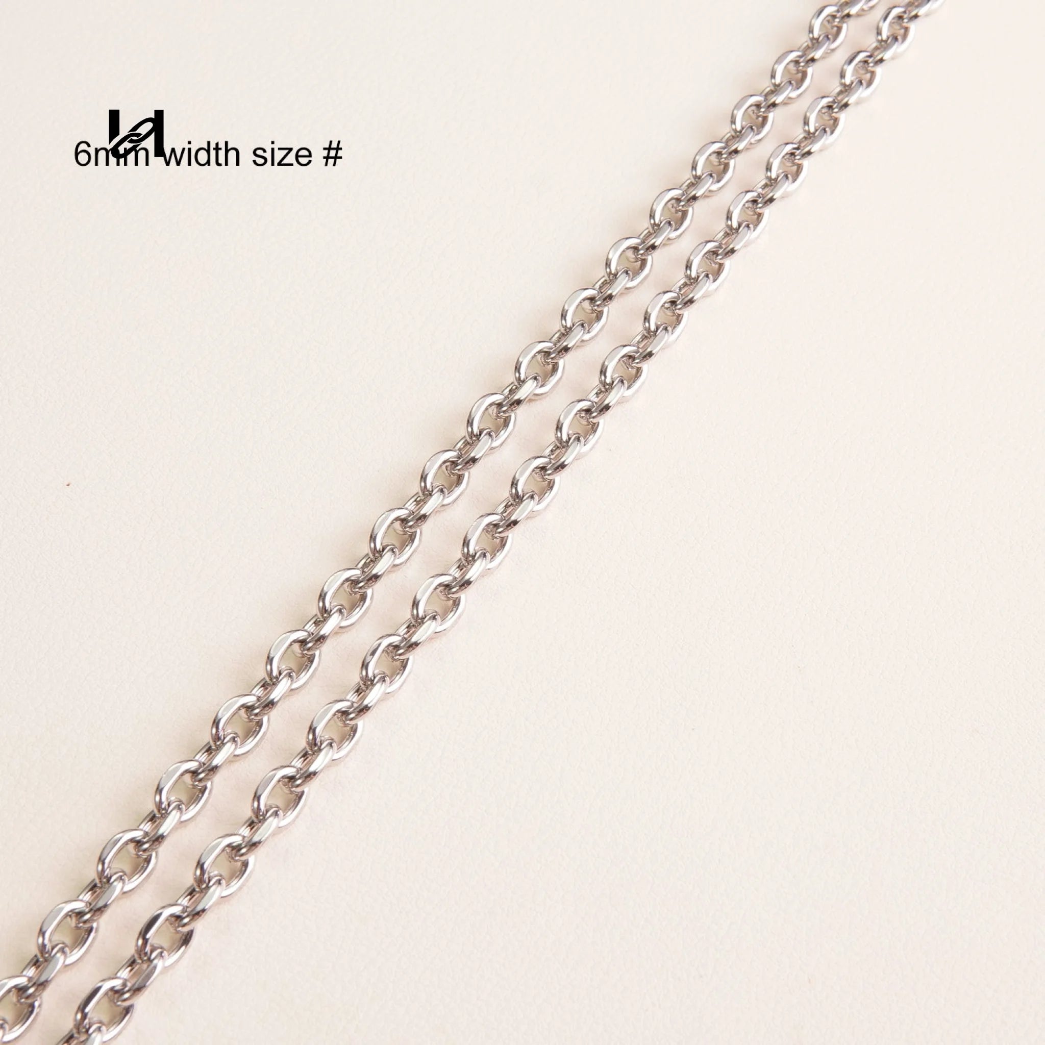 6mm & 8mm width round chain - Silver / 6mm width Chian only