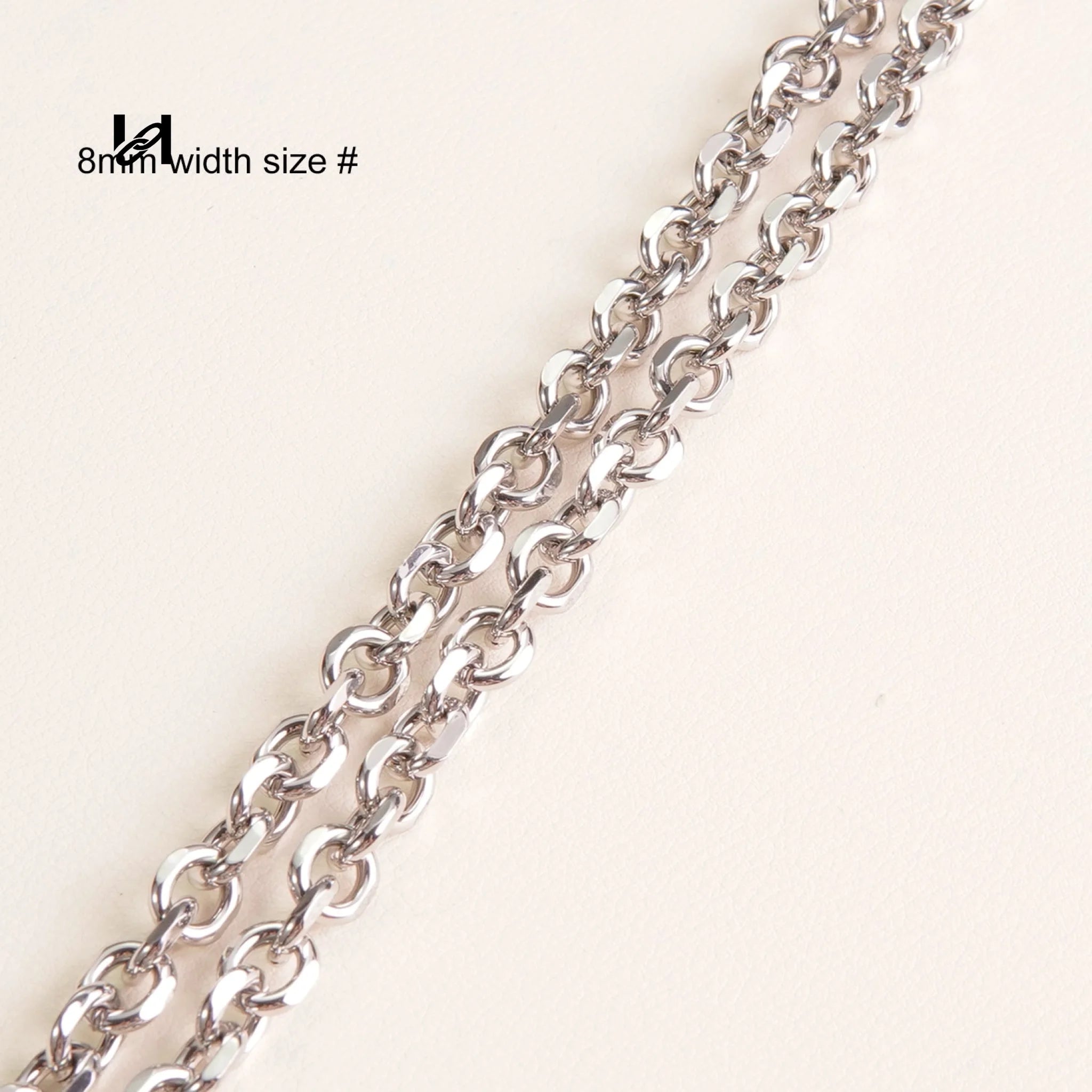 6mm & 8mm width round chain - Silver / 8mm width chian only