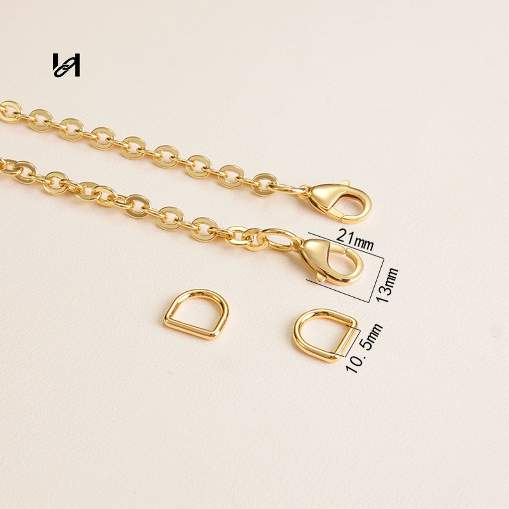 6mm Stainless Steel 3-in-1 Chain Strap for Bags