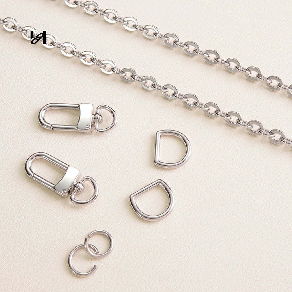 6mm Stainless Steel 3-in-1 Chain Strap for Bags