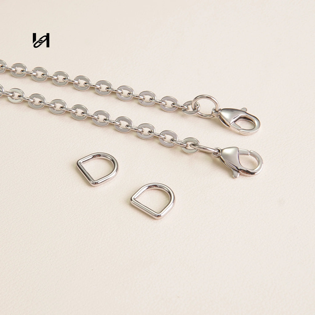 6mm Stainless Steel 3-in-1 Chain Strap for Bags