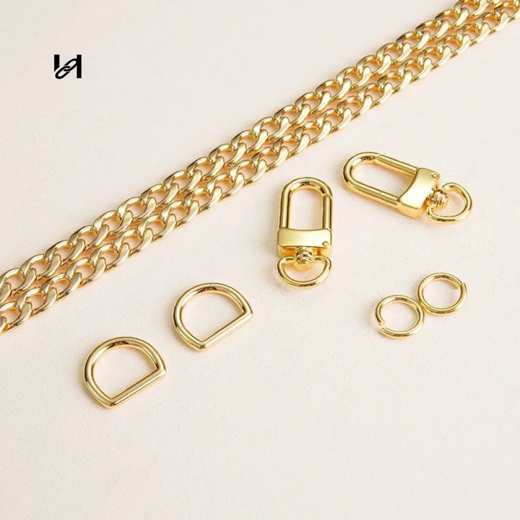 7.5mm Flat Chain - Chain Set / Gold - hardware