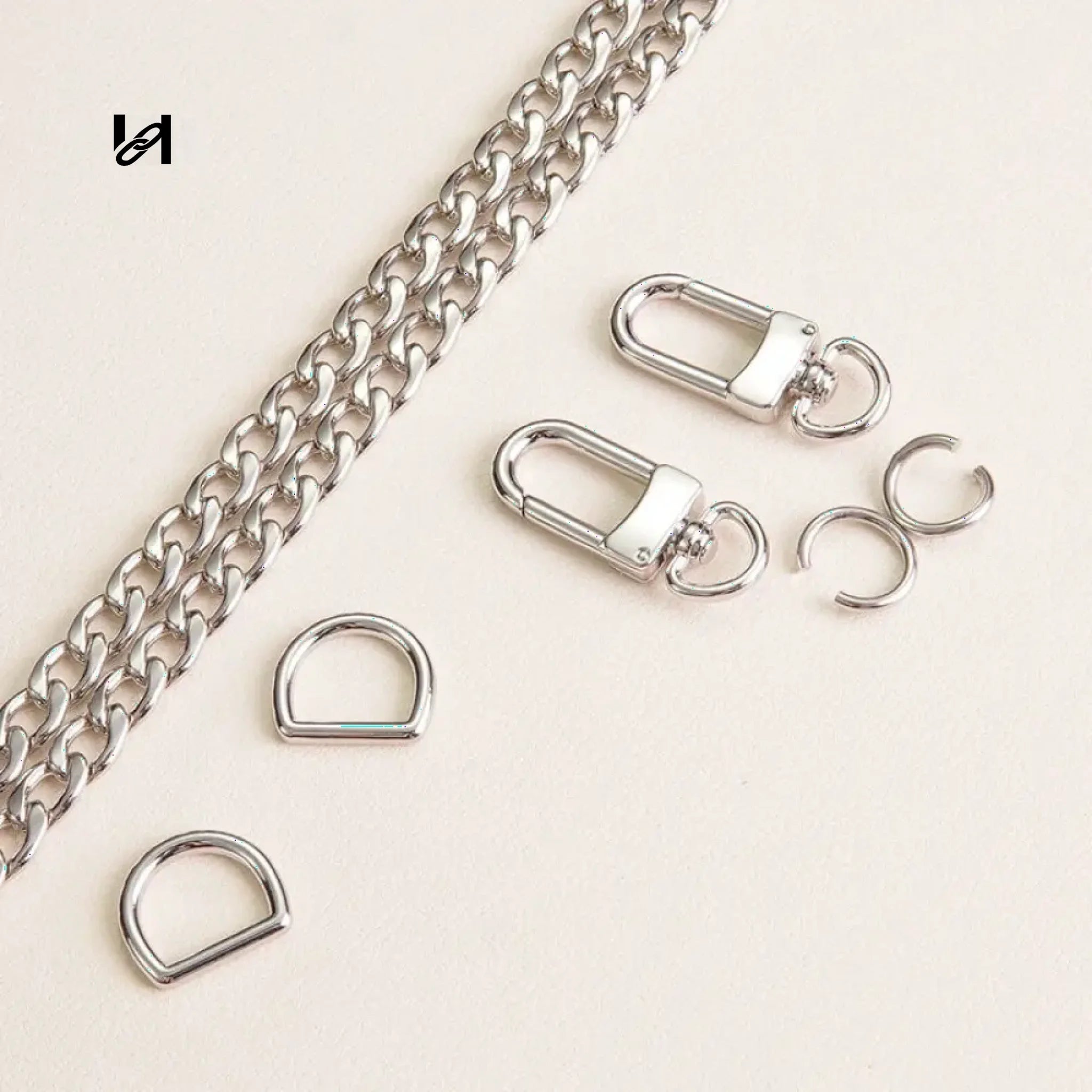 7.5mm Flat Chain - Chain Set / Silver - hardware