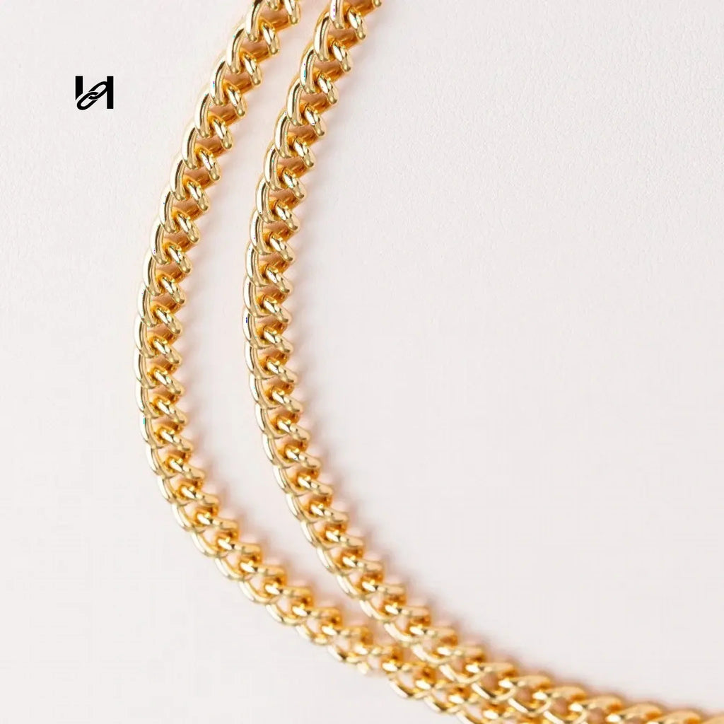 7.5MM stainless steel oval egg-shaped chain - Gold / Chain Only - hardware