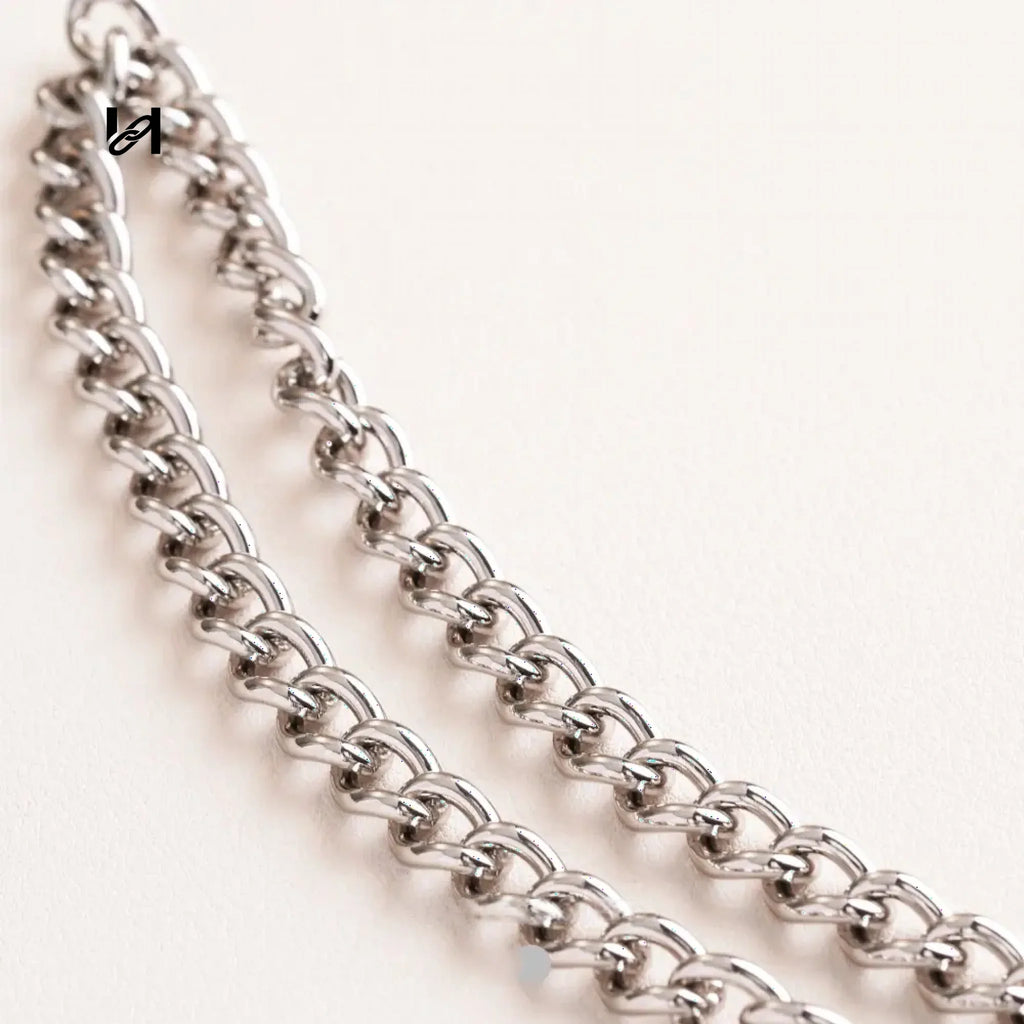 7.5MM stainless steel oval egg-shaped chain - Silver / Chain Only - hardware