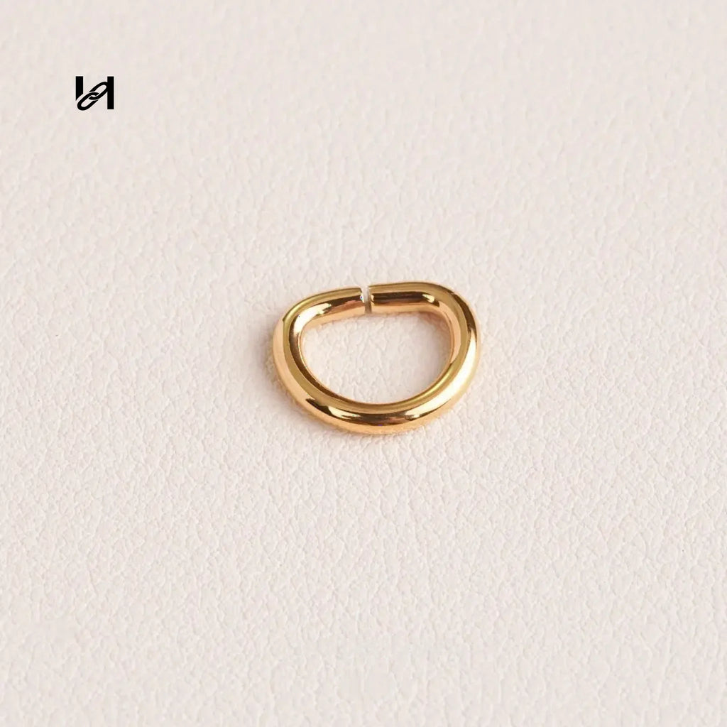 8MM open D ring - Gold / 1pcs - hardware