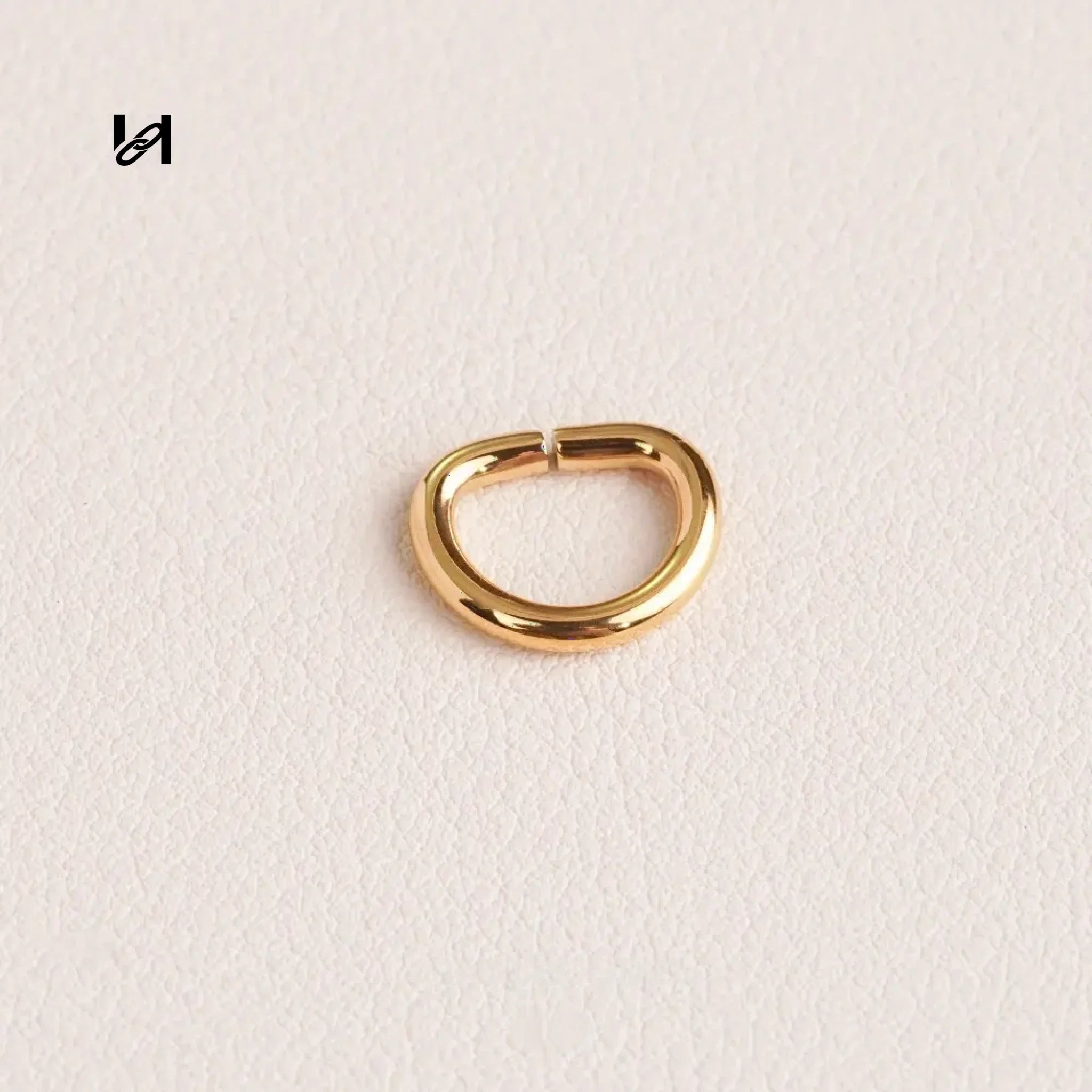 8MM open D ring - Gold / 1pcs - hardware
