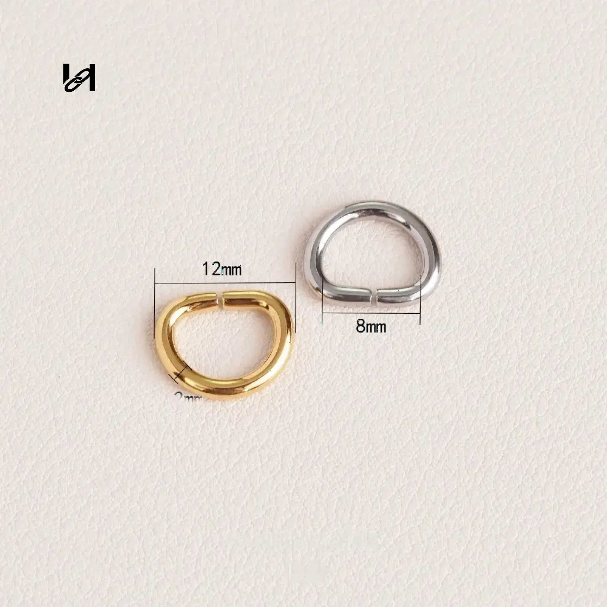 8MM open D ring - hardware