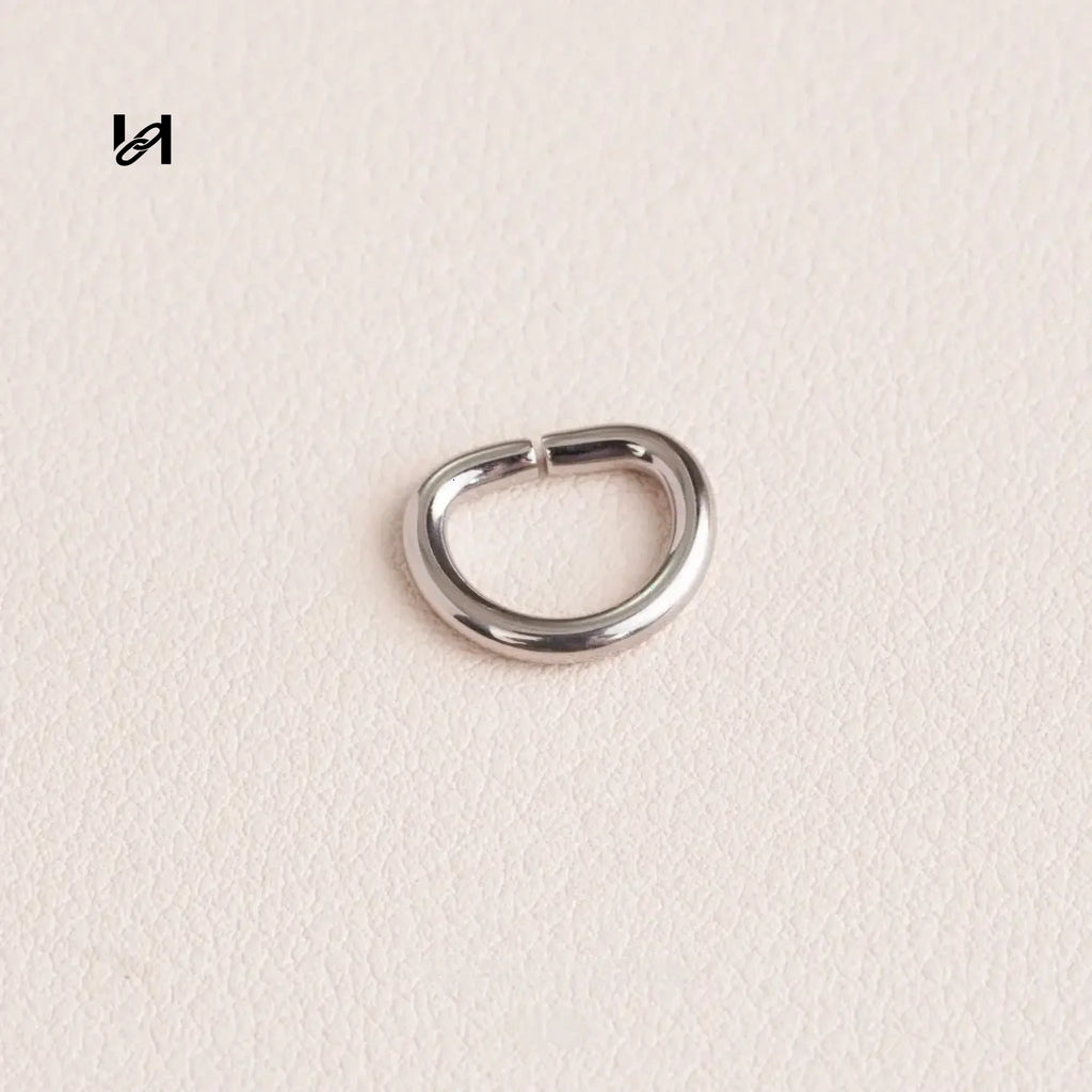 8MM open D ring - Silver / 1pcs - hardware