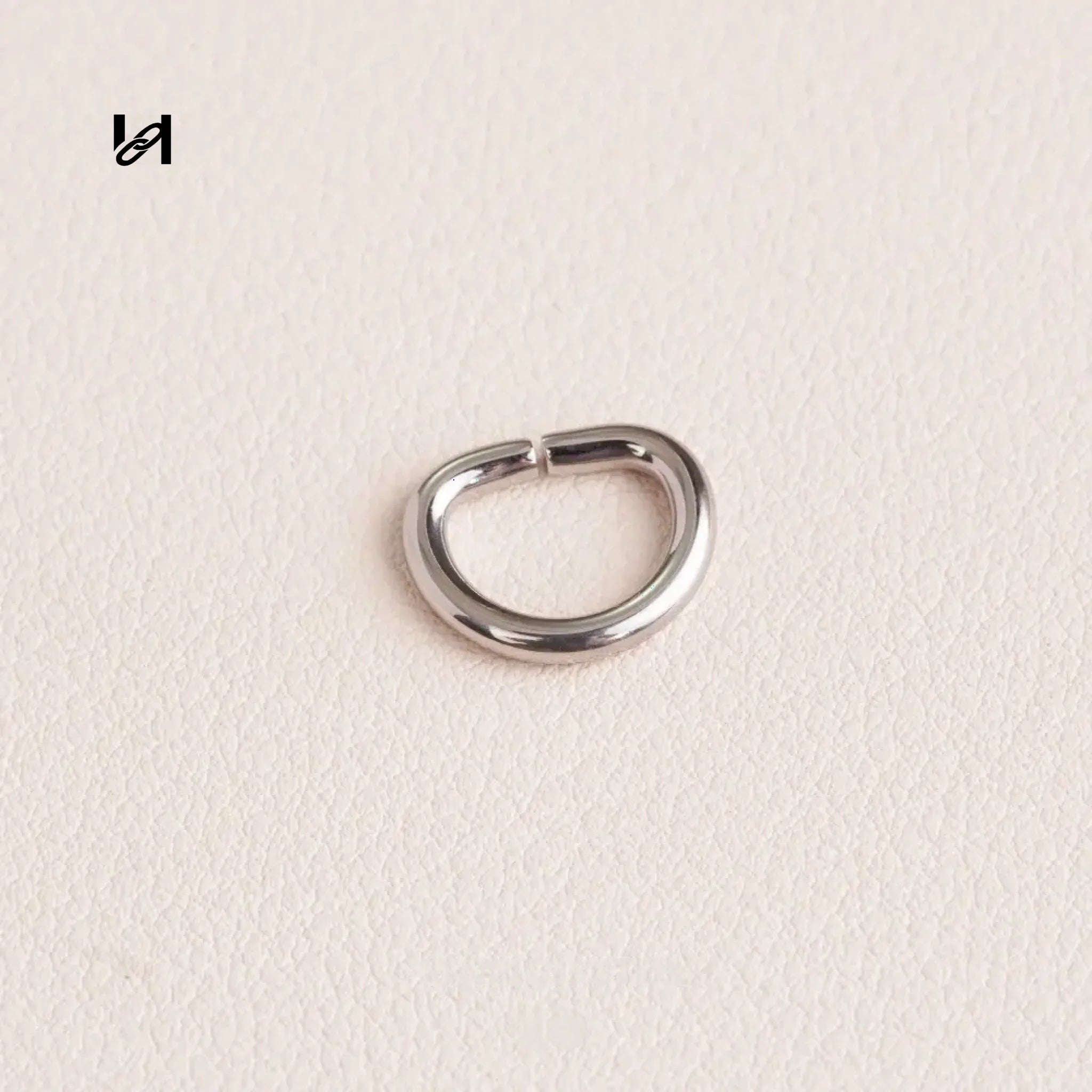 8MM open D ring - Silver / 1pcs - hardware