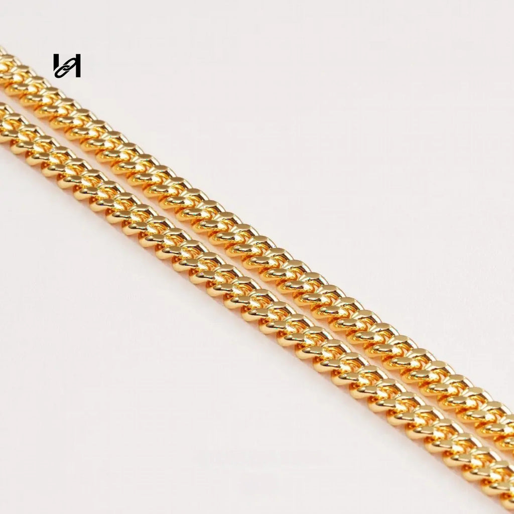 8MM Two Faceted diamond Chain - Gold / Chain Only - hardware