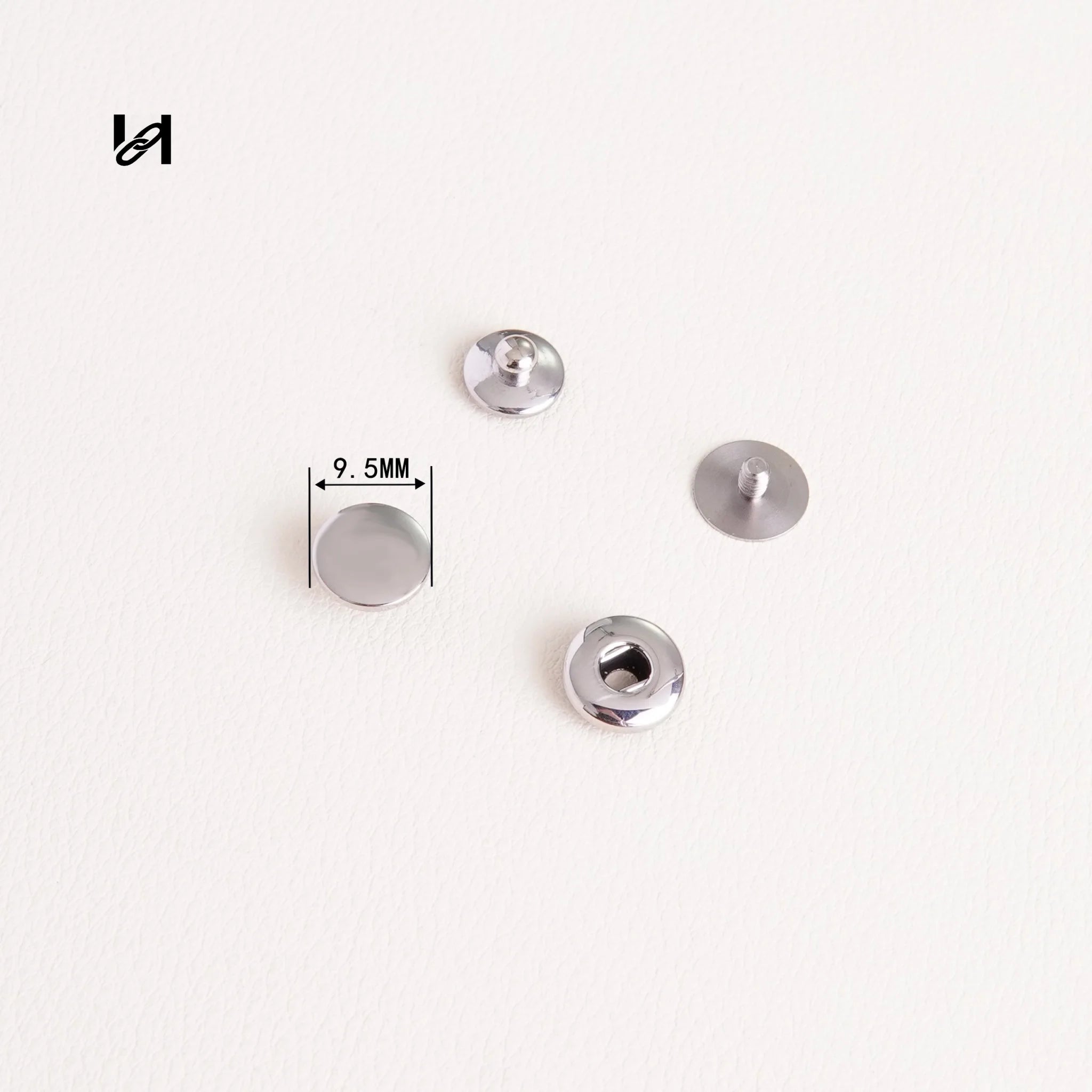 9.2mm Snap Button – Hidden & Visible Types for Bags & Leather Goods - 9.2MM hidden / silver - hardware