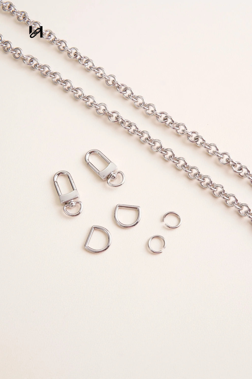 9mm hoodle shape chain - Chain Set / Gold - hardware
