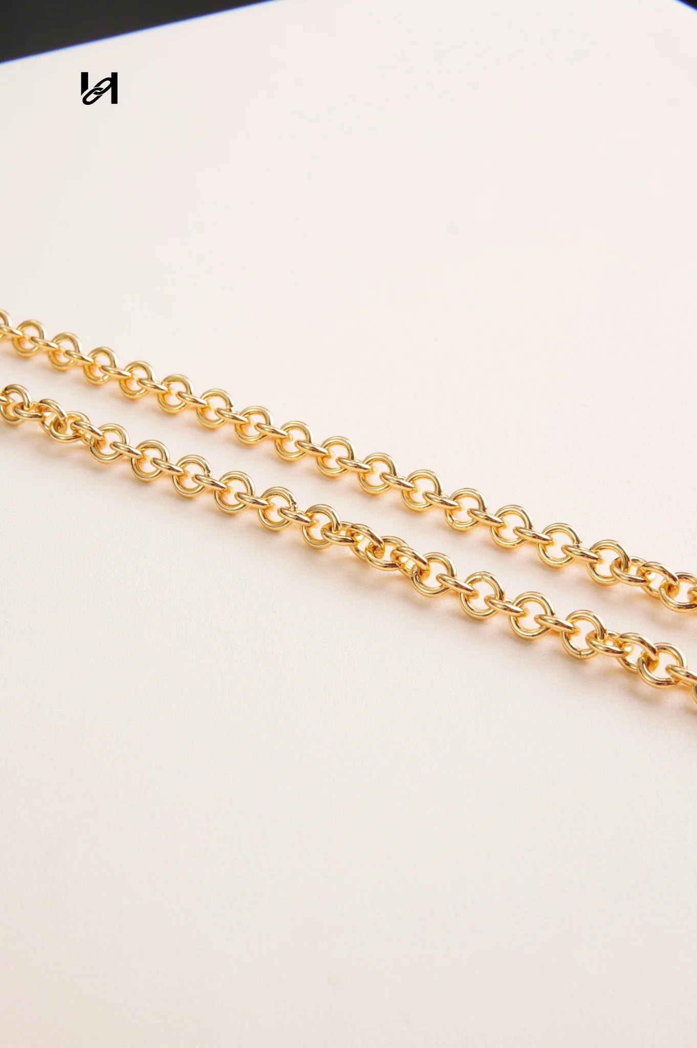 9mm hoodle shape chain - Chain Set / Gold - hardware