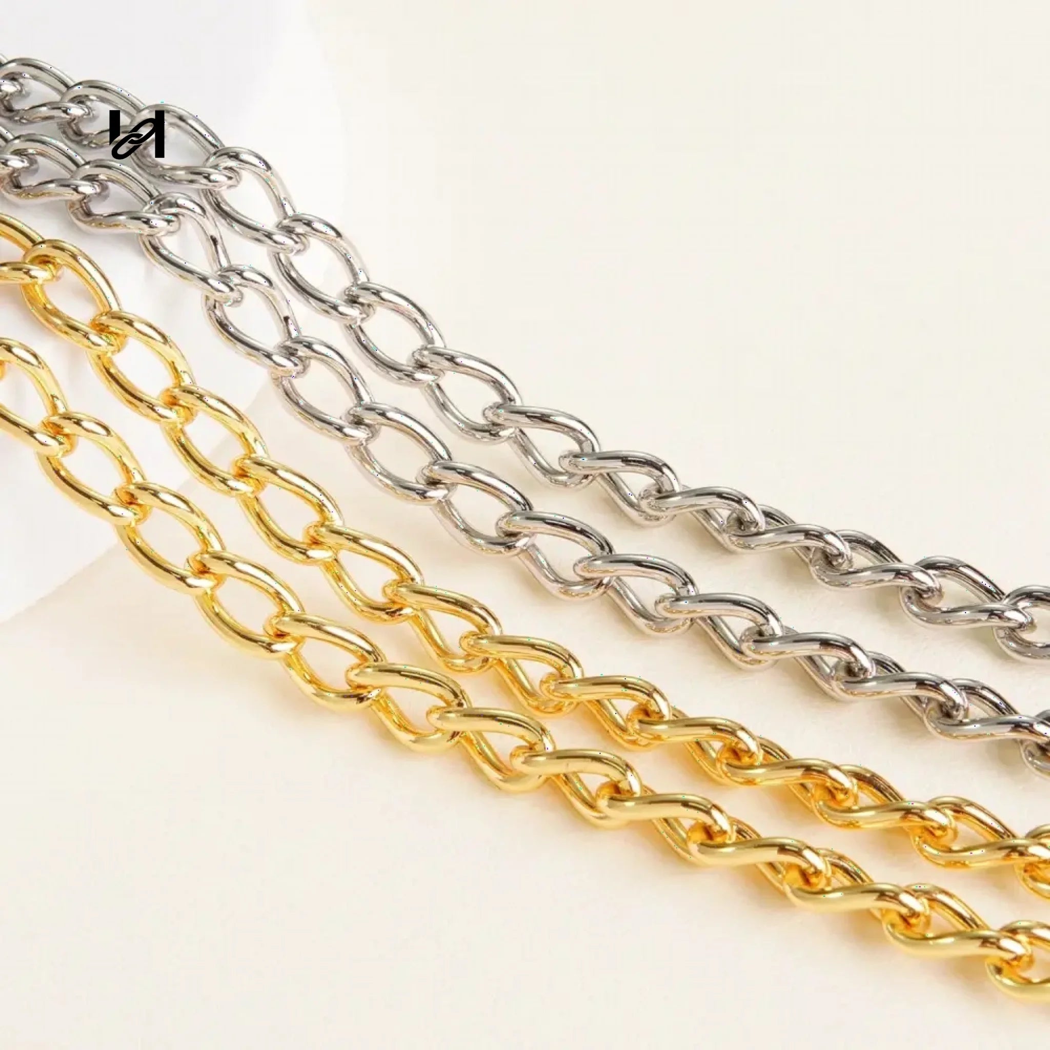 9mm Width Egg Shape Oval Chain - hardware