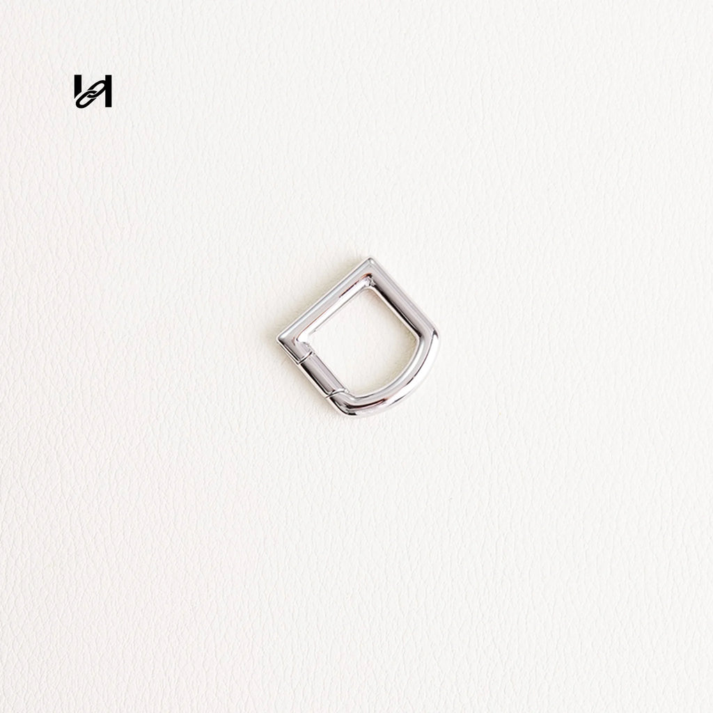 Best-Selling 11mm Stainless Steel Spring-Loaded D-Rings – Custom Hardware for Bags & Accessories - silver - hardware