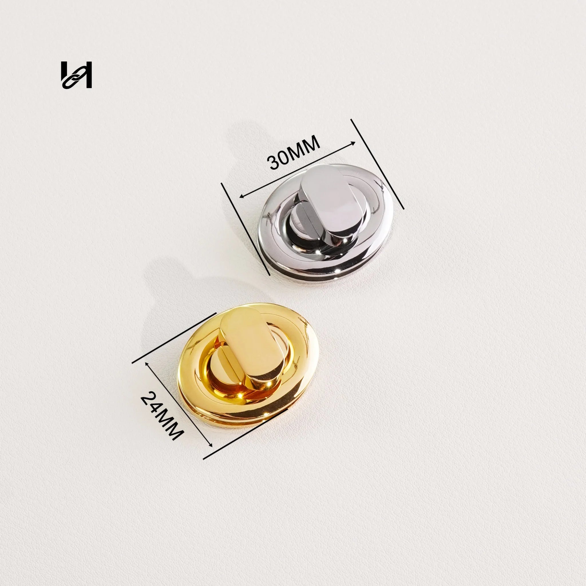 Best-Selling 30×24mm Stainless Steel Oval Twist Locks – Custom Hardware for Bags & Brands - hardware