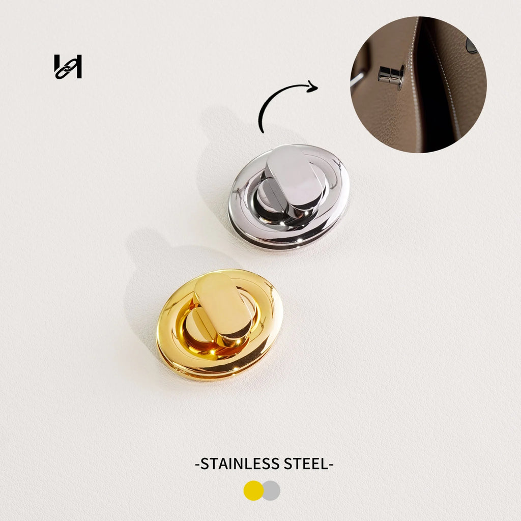 Best-Selling 30×24mm Stainless Steel Oval Twist Locks – Custom Hardware for Bags & Brands - hardware