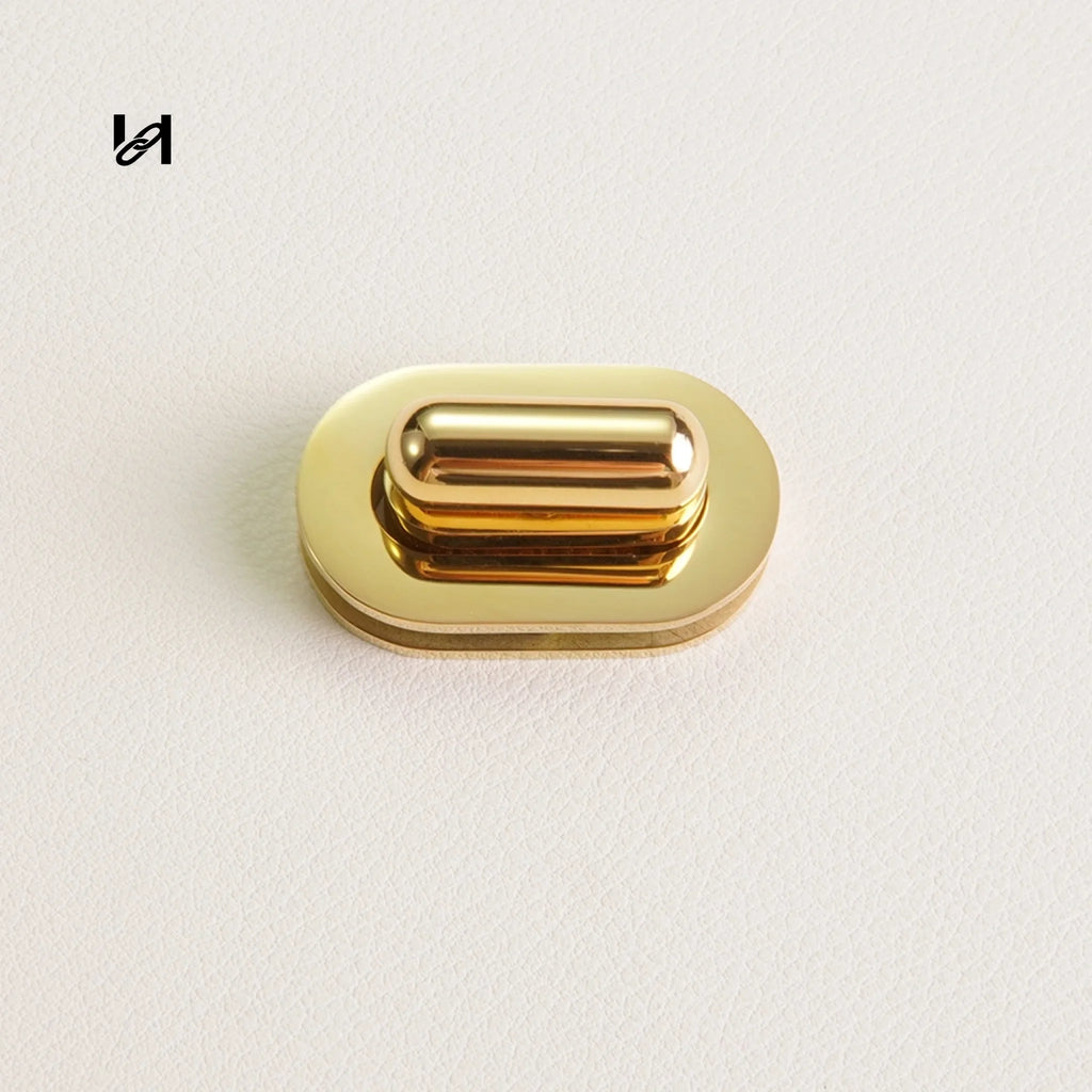 Best-Selling 33×20mm Stainless Steel Rounded Rectangle Turn Locks – Custom Hardware for Bags & Brands - hardware