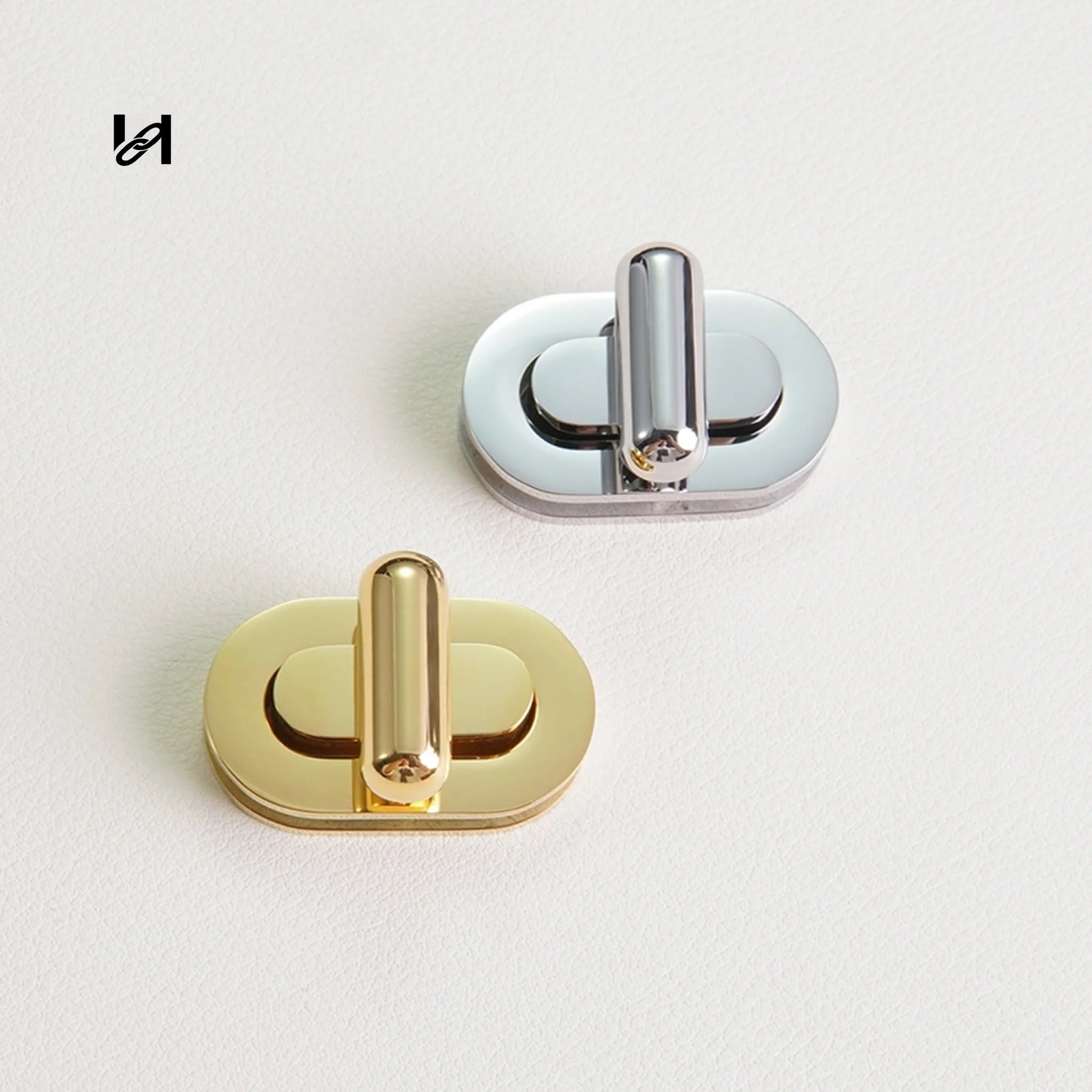 Best-Selling 33×20mm Stainless Steel Rounded Rectangle Turn Locks – Custom Hardware for Bags & Brands - hardware