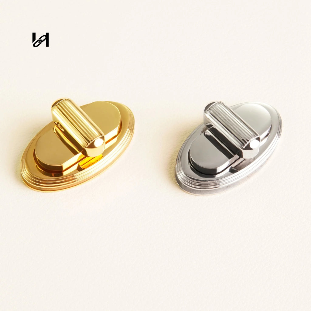 Best-Selling 38×21mm Stainless Steel Oval Turn Locks – Custom Hardware for Bags & Brands - hardware