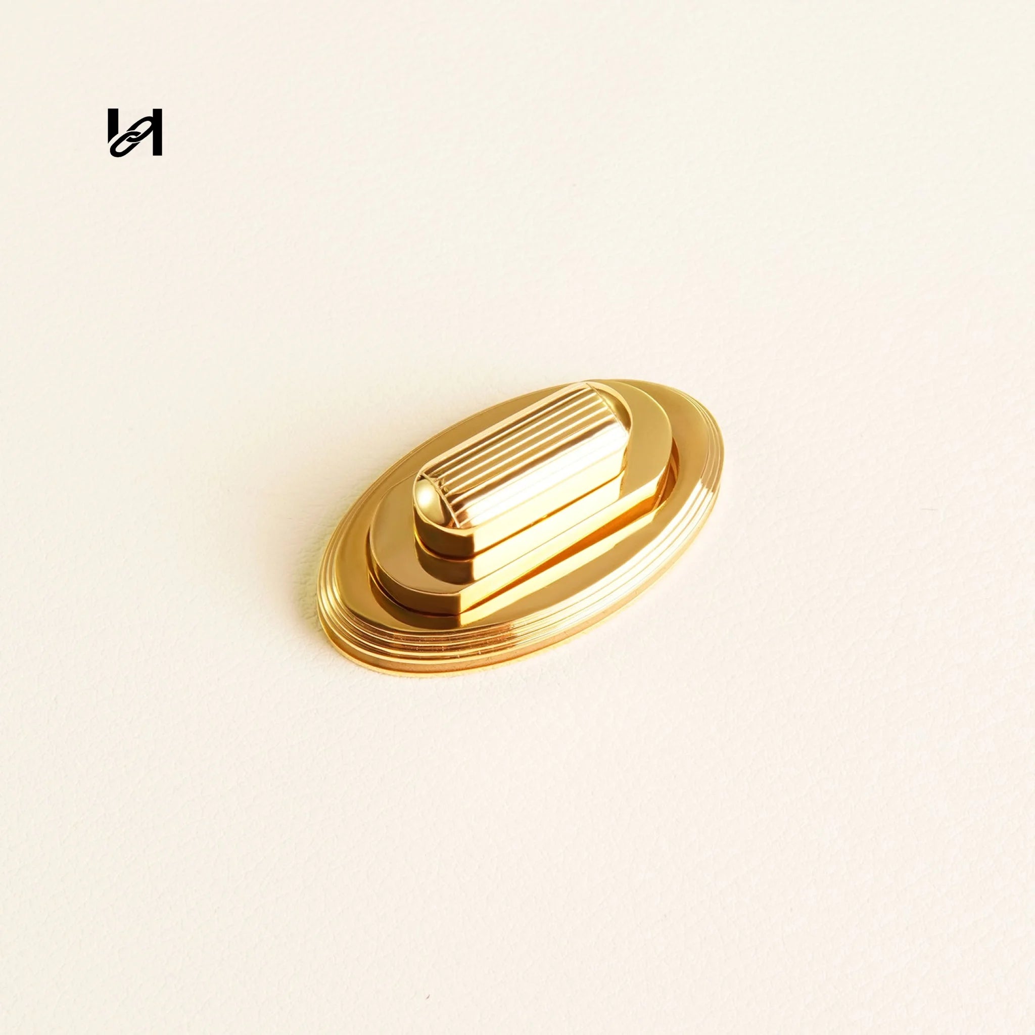 Best-Selling 38×21mm Stainless Steel Oval Turn Locks – Custom Hardware for Bags & Brands - Gold - hardware