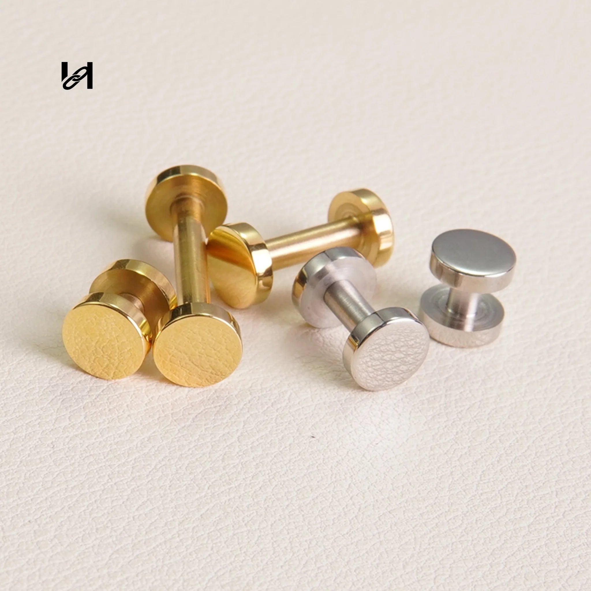 Gold and Silver 316L Stainless Steel Flat Head Screws – Bag Hardware for Leather Goods