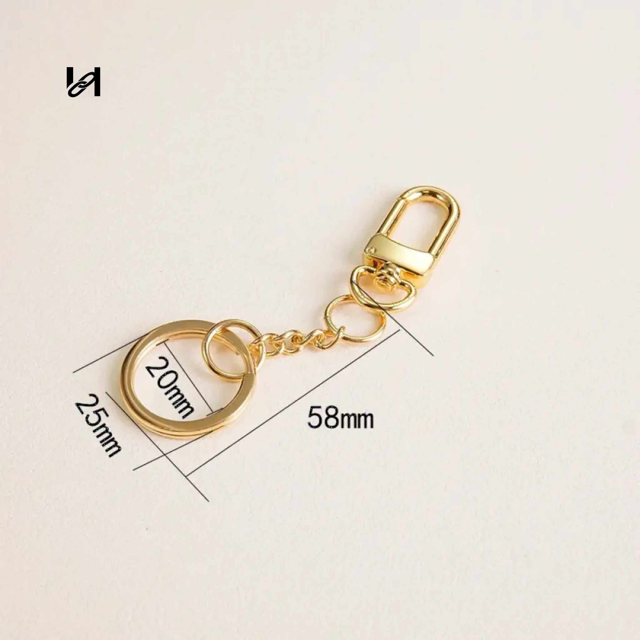 Snap Hook with Key Ring - gold / 1pcs - hardware