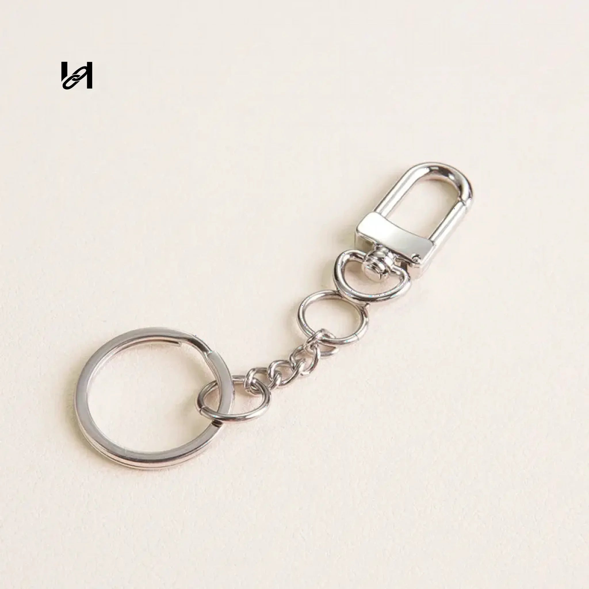 Snap Hook with Key Ring - silver / 1pcs - hardware