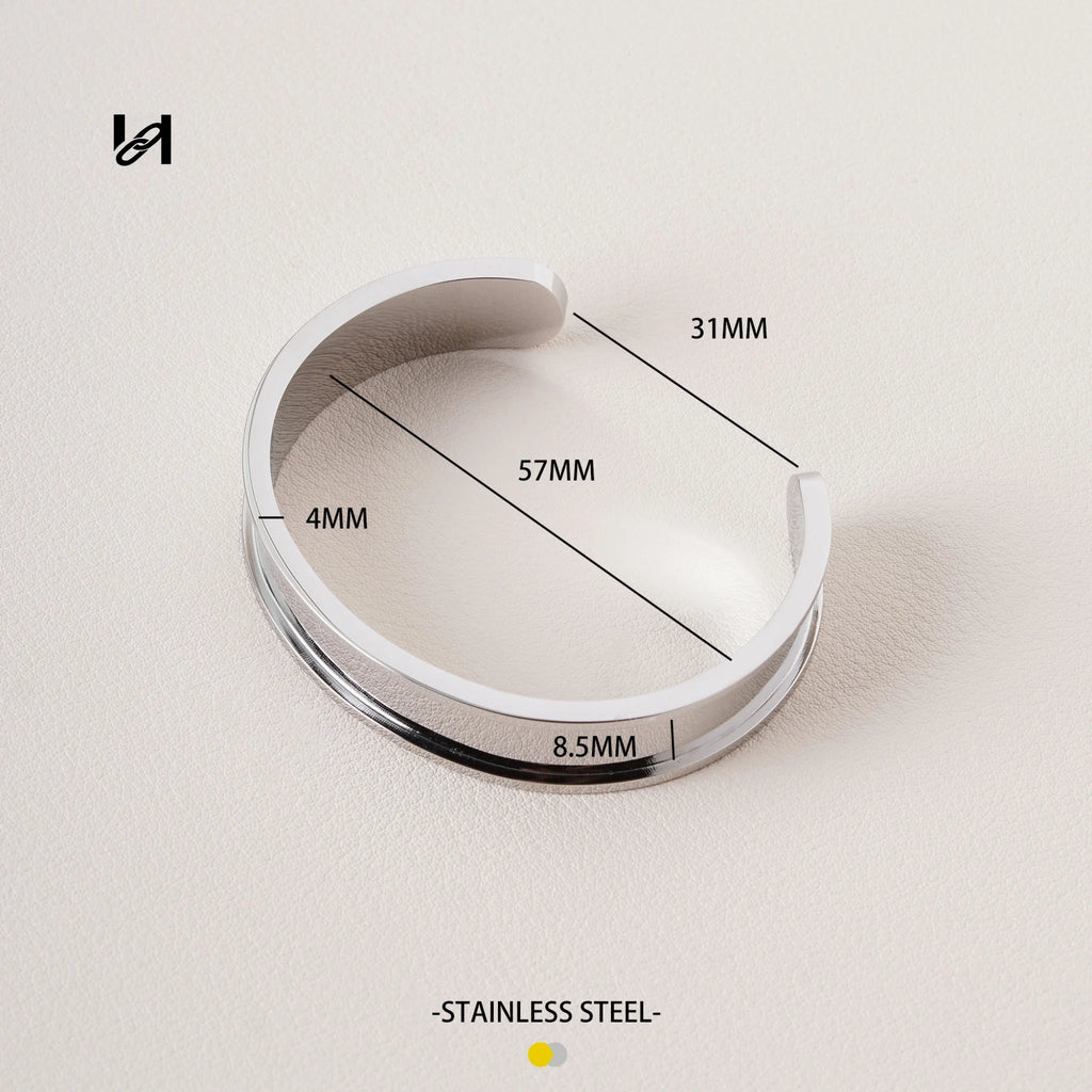 Best-Selling Stainless Steel C-Shaped Open Bracelet Bases – Custom Jewelry for Brands - hardware