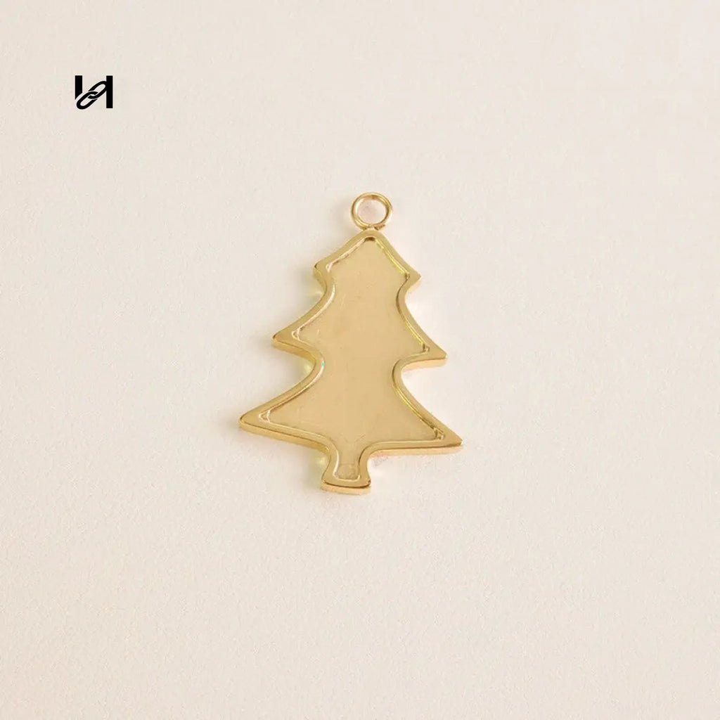 Christmas tree key ring - Tree Patt / Gold - hardware