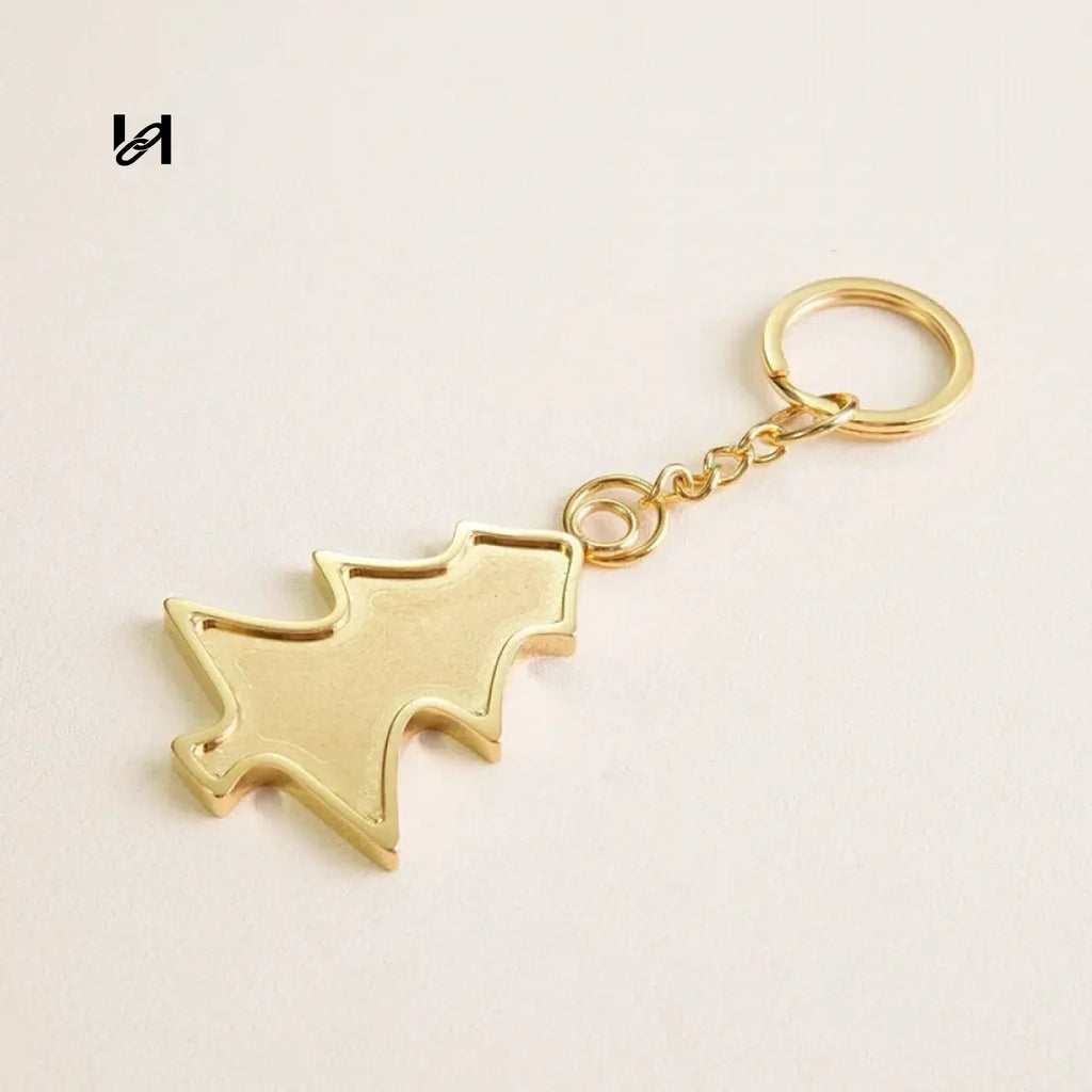 Christmas tree key ring - Tree Patt + Key ring / Gold - hardware