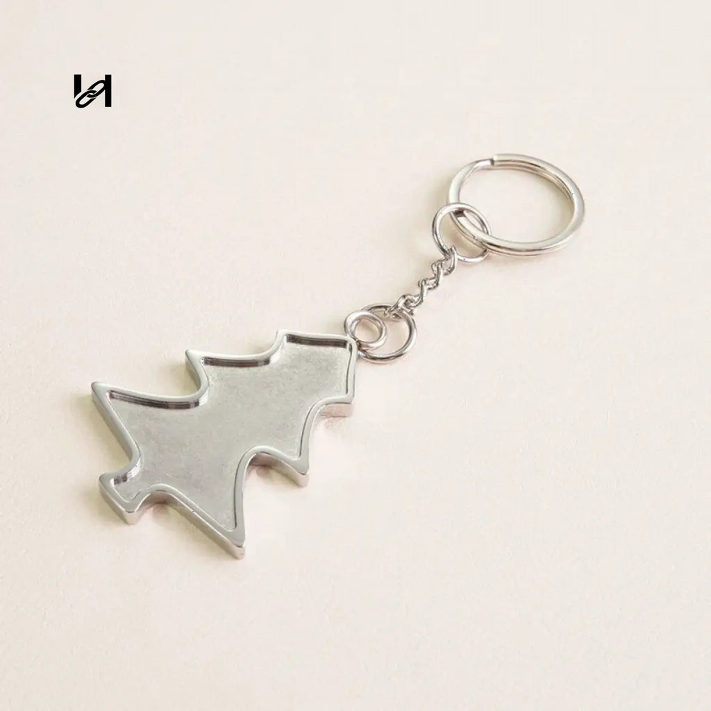 Christmas tree key ring - Tree Patt + Key ring / Silver - hardware