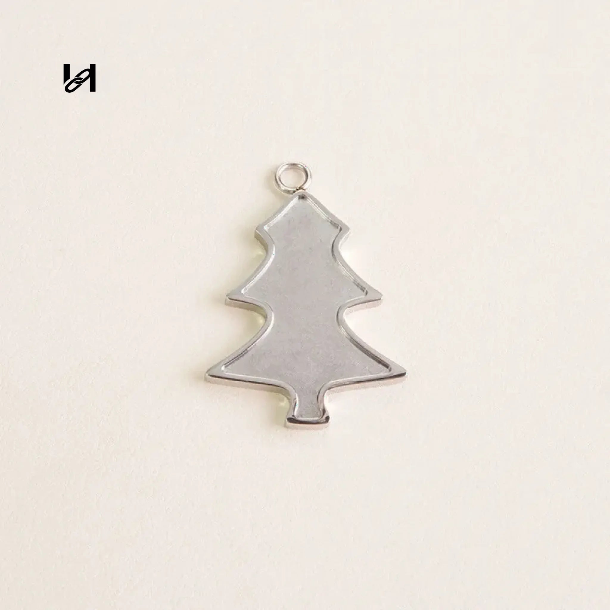 Christmas tree key ring - Tree Patt / Silver - hardware