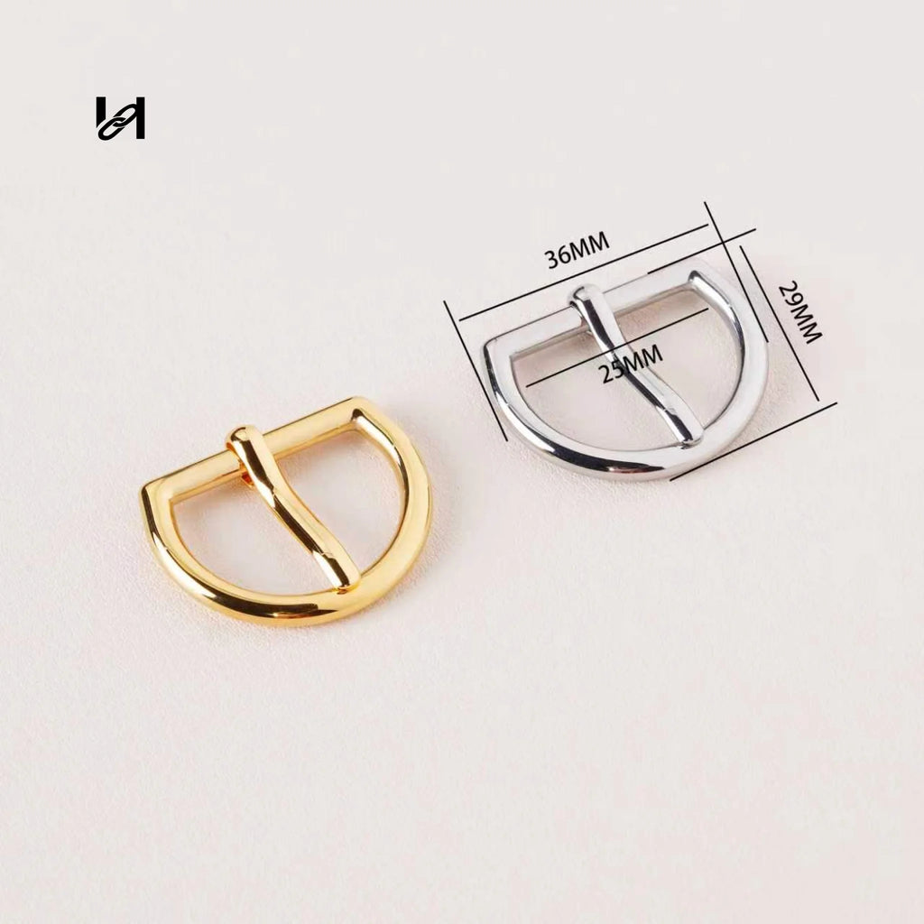Best-Selling Stainless Steel D Buckles & Roller Buckles – Custom Hardware for Bags & Leather Goods - 25mm / Silver