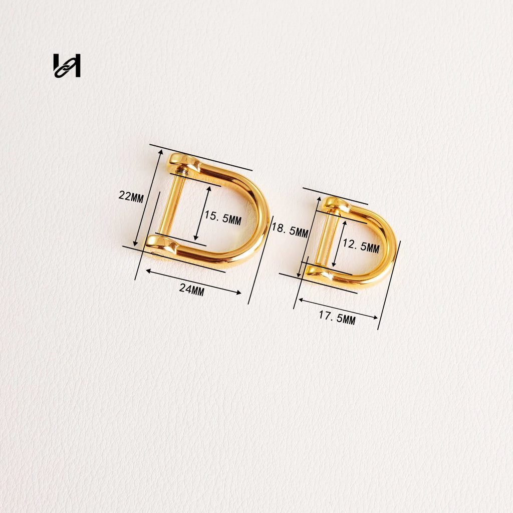 Best-Selling Stainless Steel D-Rings with Screw Pin – Custom Hardware for Bags & Leather Goods