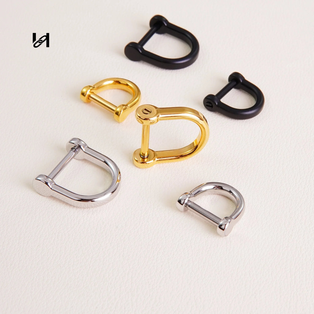 Best-Selling Stainless Steel D-Rings with Screw Pin – Custom Hardware for Bags & Leather Goods