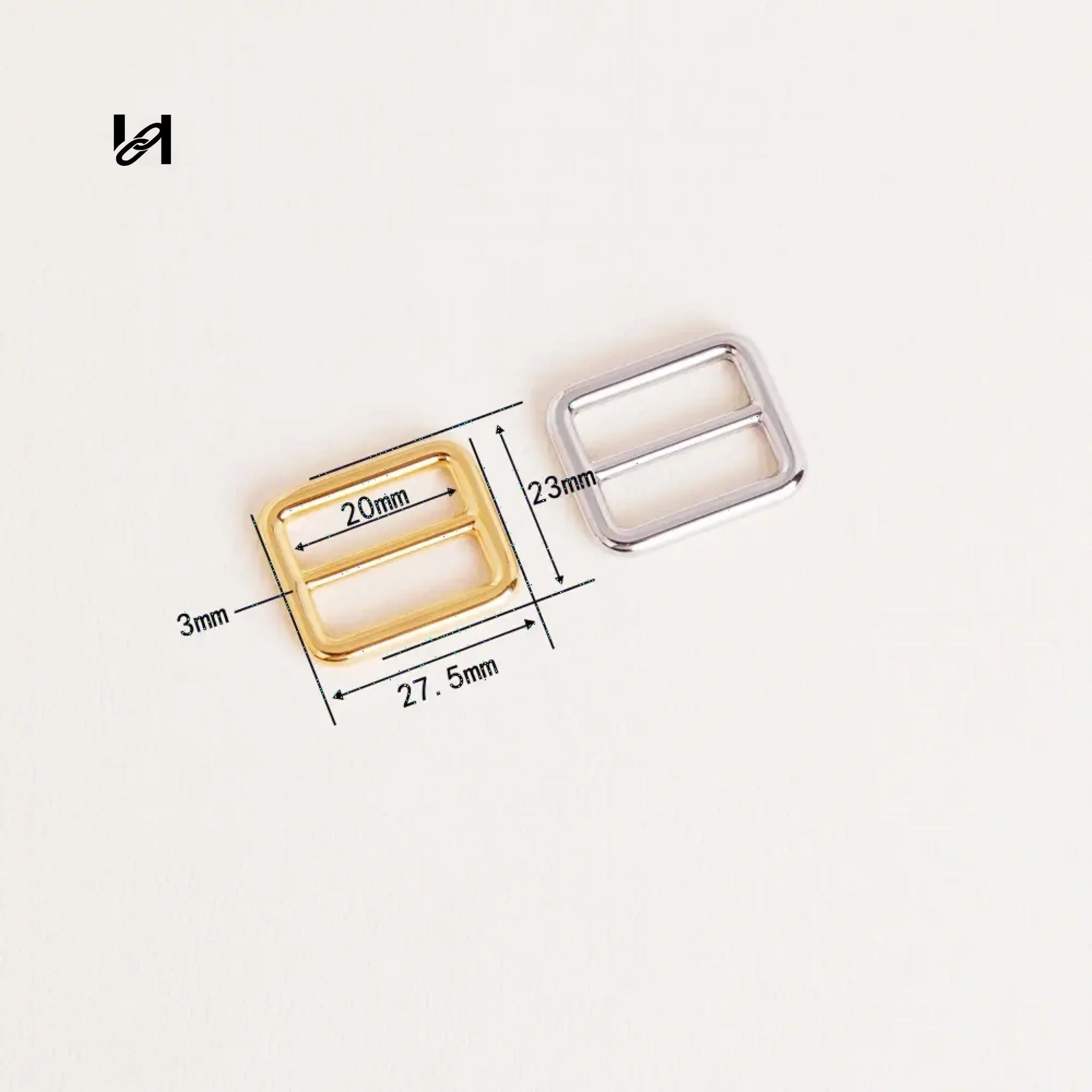 Stainless Steel Fixed Roller Buckle - 20mm / Silver - hardware
