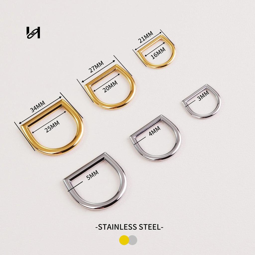 Best-Selling Stainless Steel Flat Wire D Rings – Custom Hardware for Bags & Leather Goods